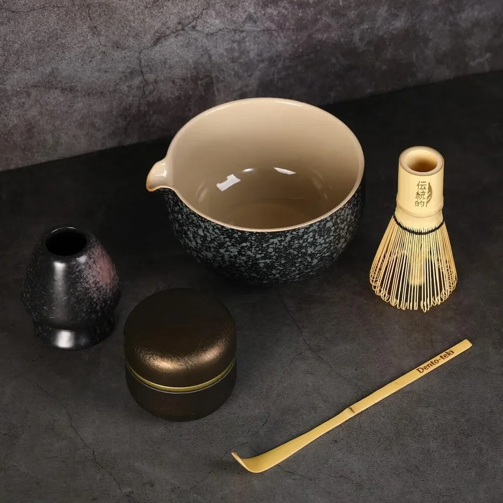 Traditional Japanese Matcha Kit for Ceremonial Preparation 5 pc